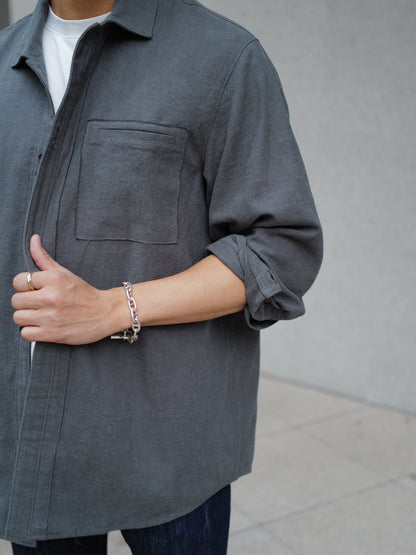 Layered Unisex Shirt Blouson