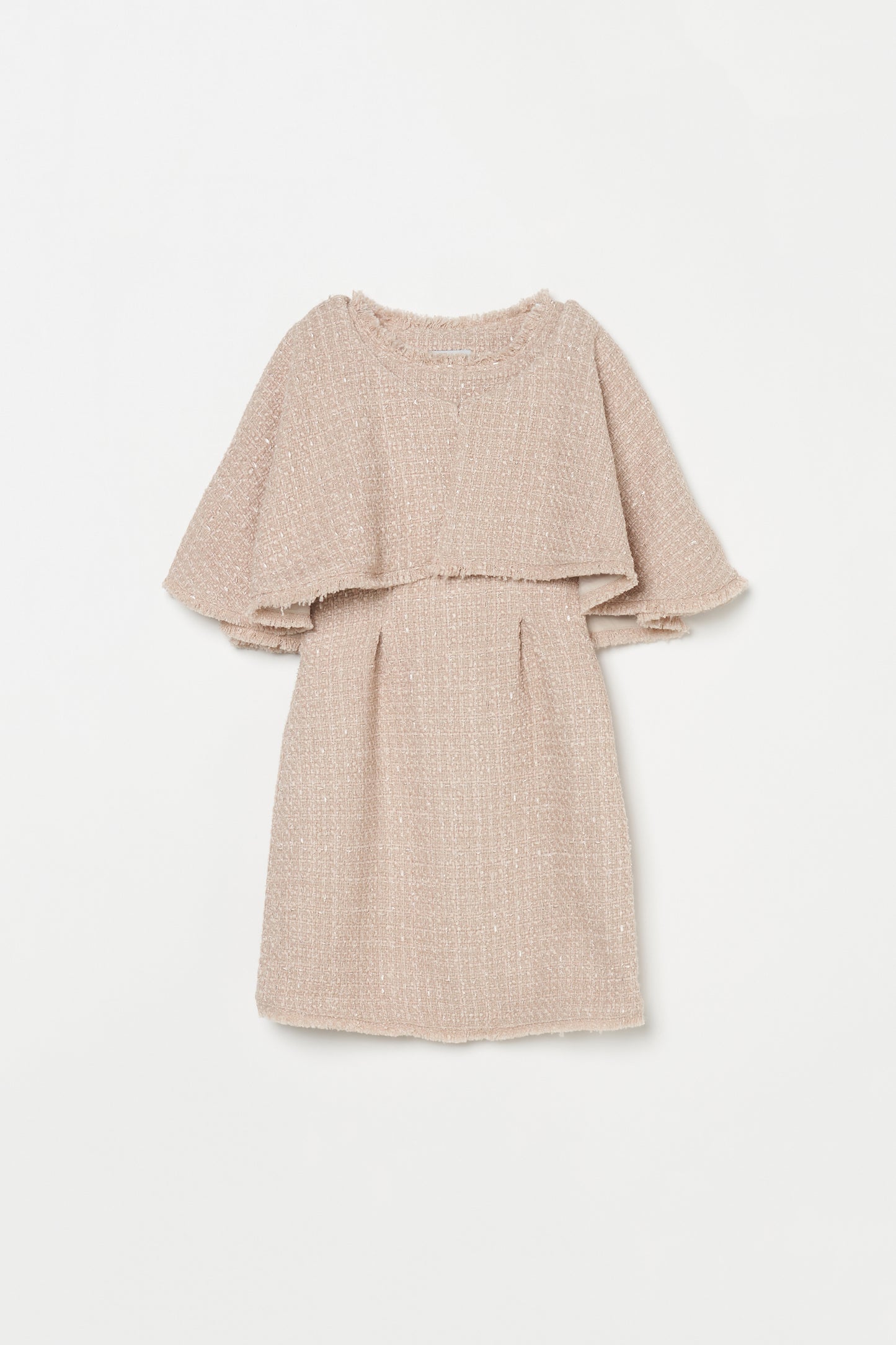 Tweed Cape Sleeveless Dress