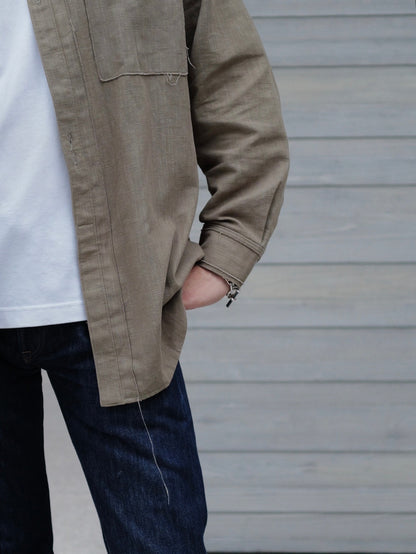 Layered Unisex Shirt Blouson