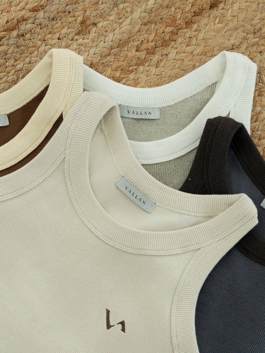 Logo Embroidery Mini Tank Tops