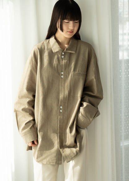 Layered Unisex Shirt Blouson